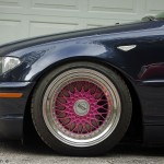 Black BMW E46 on Pink BBS RS