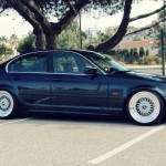 Black BMW E46 Sedan on 18" Resized BBS RS