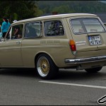 Beige Volkswagen Squareback on Gold BBS RS