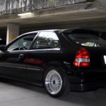 Black Honda Civic EK Hatchback on BBS RM