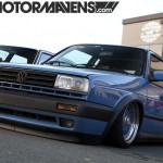 Blue MK2 Volkswagen Golf on Blue BBS RS