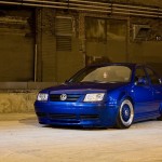 Blue Volkswagen Jetta MK4 on Blue BBS RS