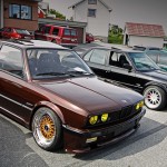 Brown BMW E30 on Gold BBS RS