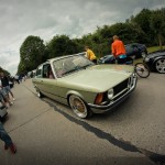 Green BMW E21 on Gold BBS RS