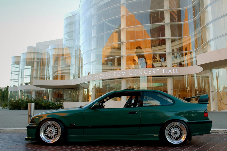 Green BMW M3 E36 on 17" BBS RS