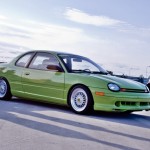 Green Dodge Neon on Silver BBS RS