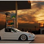 White Honda Del Sol on BBS RS