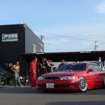 Red Toyota Aristo GS300 on BBS LM VIP Style