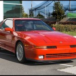 Red Toyota Supra on BBS RS