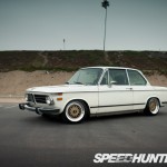 White BMW 2002 on Gold BBS RM