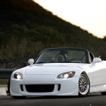 White Honda S2000 AP2 on BBS LM with Red Caps