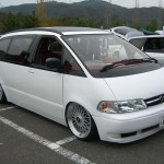 White JDM Toyota Estima Previa on BBS Super RS