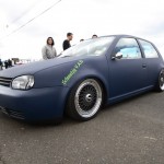 Blue Volkswagen Golf MK4 on Black BBS RS