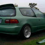 Green EG Honda Civic on BBS RS