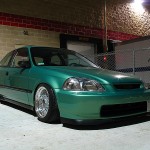 Midori Green Honda Civic EK Hatch on BBS RM