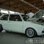 White Volkswagen Rabbit MK1 on BBS RS