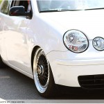 White Volkswagen Lupo on Black BBS RS