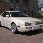 Pearl White Volkswagen Corrado on Silver BBS RS