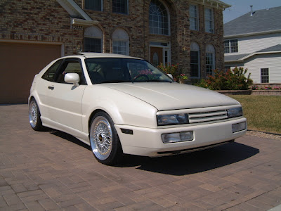 Pearl White Volkswagen Corrado on Silver BBS RS