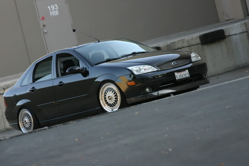 Black Ford Focus on Silver BBS RS