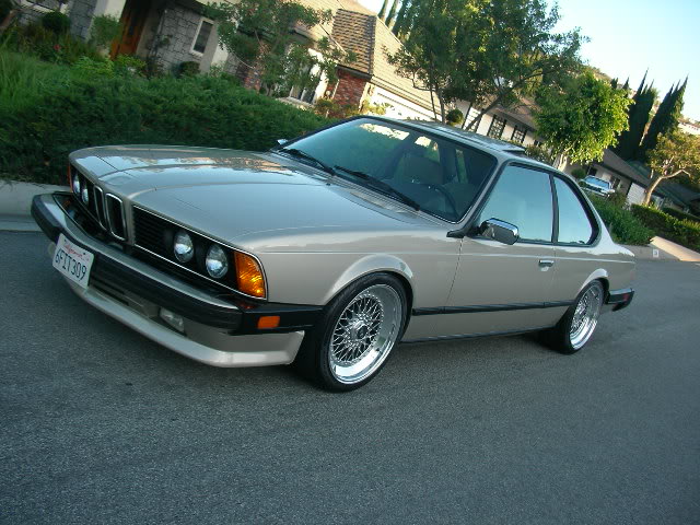 Champagne BMW E24 Coupe on 18" BBS RS