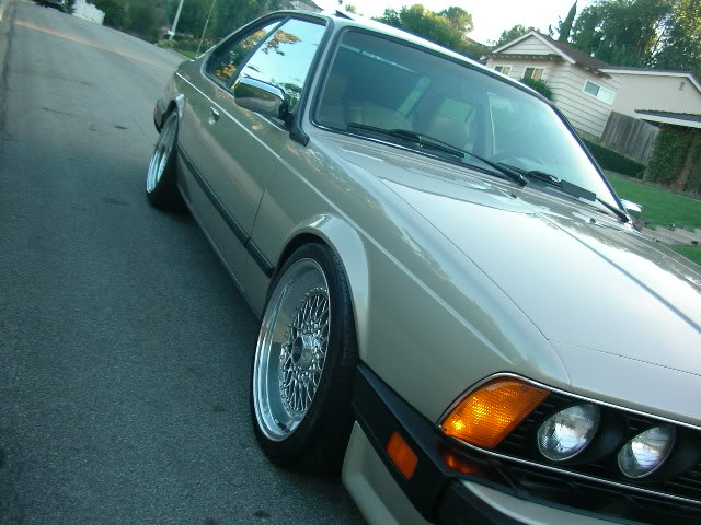 Champagne BMW E24 Coupe on 18" BBS RS
