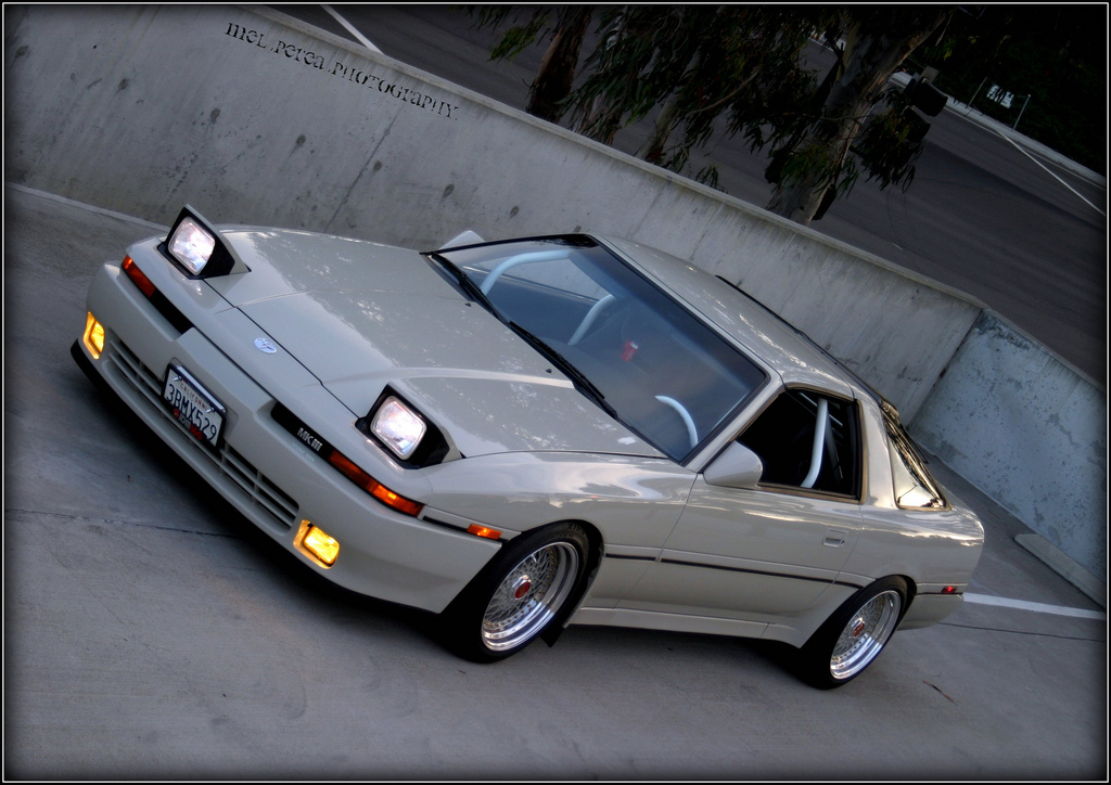 Cream Colored Toyota Supra A70 on Creamy BBS RS