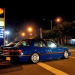 Blue Honda Civic EF on 15" BBS RS