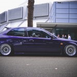 Purple EK Honda Civic on White BBS RS