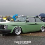 Green Volvo 242 Coupe on Wide BBS RS