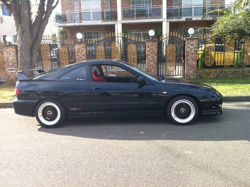 Black Acura Integra Type-R on Black BBS RS