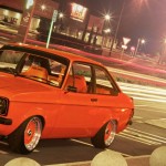 Orange Ford Escort 1600 Mk2 on Orange BBS RS