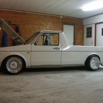 Volkswagen Rabbit Pickup Caddy on white BBS RM