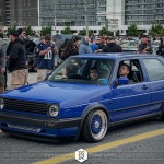 Blue Volkswagen Golf Blue on BBS RS