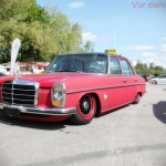 Mercedes Benz W115 on Black and Red BBS RS