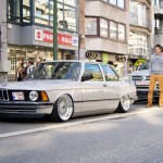 Silver BMW E21 Slammed on Silver 16" BBS RS