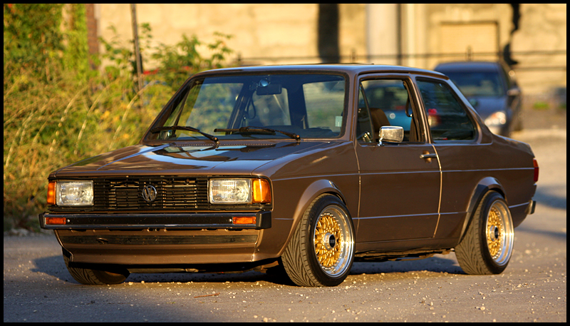 Gold BBS RS on Volkswagen Jetta Coupe